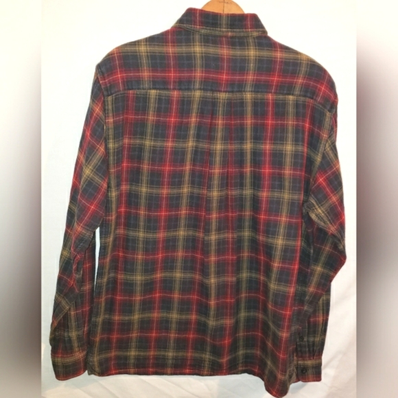 Carbon 2 Cobalt Men’s Medium Plaid Flannel Long Sleeve Button Up Shirt - Picture 3 of 5